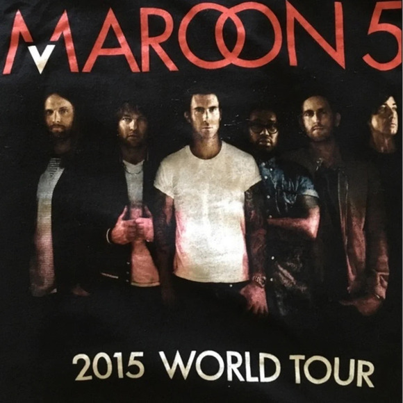 Maroon 5 2015 World Tour Group Photo Tee Large - Picture 3 of 4
